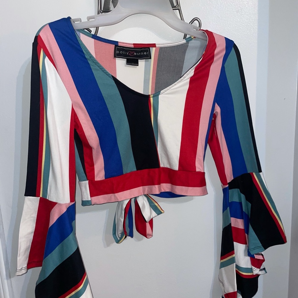 Polly & Esther Long Sleeve Crop Top